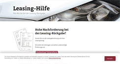 Desktop Screenshot of leasing-hilfe.de
